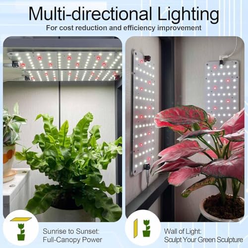 Panel Grow Light for Indoor Plants, 20W Ultra-Thin Full Spectrum