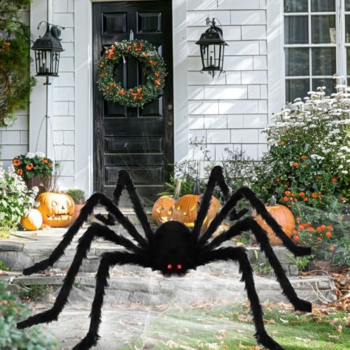 BILLMOSS Giant Spider Halloween Decorations Outdoor Indoor