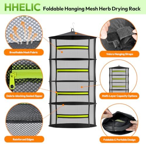Herb Drying Rack, 4-Layer Hanging Mesh Household Net