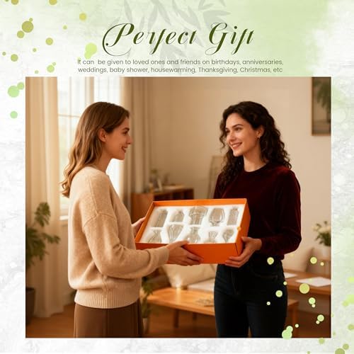 Der Rose 20pcs Glass Bud Vases, Clear Vases for Wedding Home Decorations