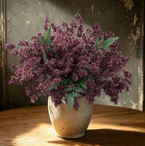 Thewe 6Pcs Berries Stems Fake Flowers for Vase