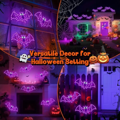 3-Pack 14" Halloween Classics Twinkling LED Bat Window Lights