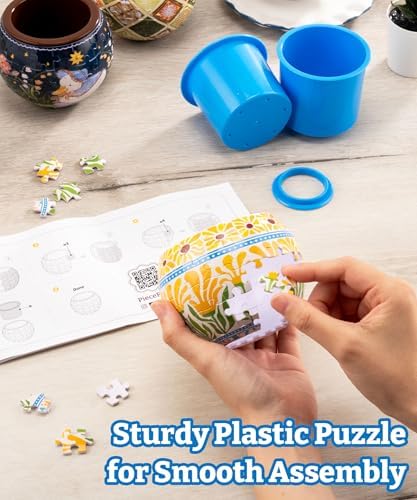 PieceRelax Unique 3D Puzzle Planter - 80 Plastic Pieces [K1108]