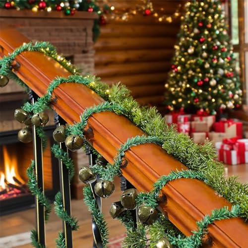 25 Pcs 20 Inch Christmas Garland Ties for Banister Bells, Bronze