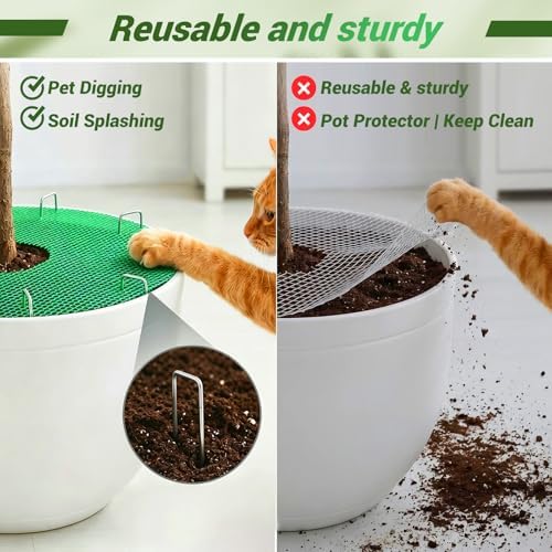 15.7"x118" Green Plant Pot Grid Set, Anti Squirrel Plant Protector