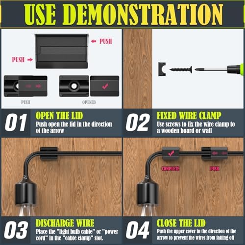 Lewufe Hooks for Outdoor String Lights Clips, Christmas Light Clips