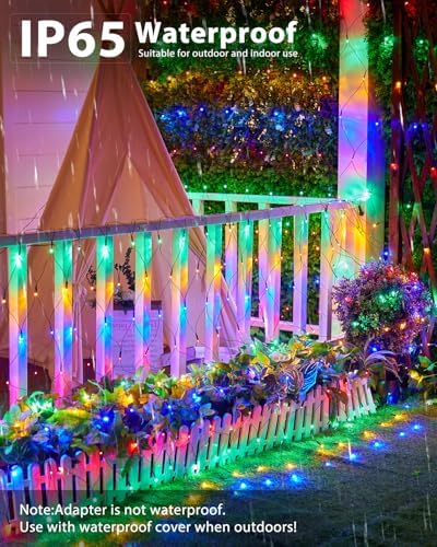2 Pack 12×5FT 360 LED Christmas Net Lights Outdoor Mesh Lights Waterproof