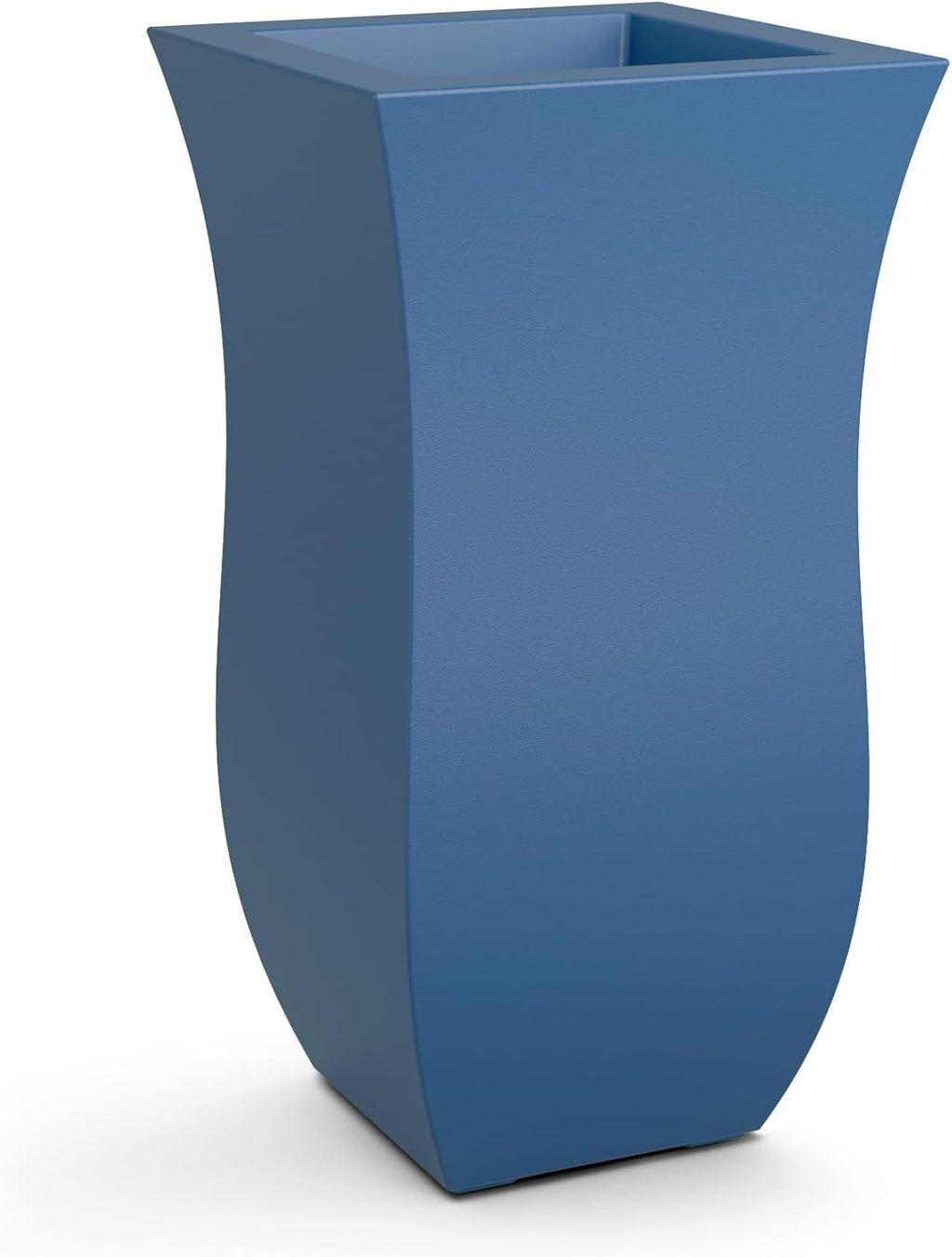 Mayne Valencia 30in Tall Planter - Neptune Blue - 16in x 16in x 30in - with Removable Plug, Polyethylene (5874-NB)