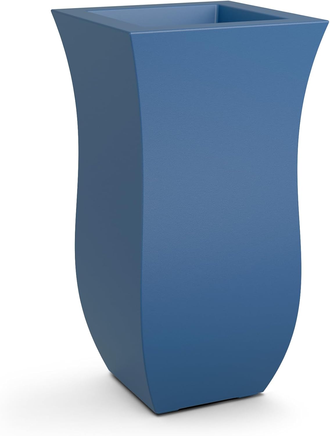 Mayne Valencia 30in Tall Planter - Neptune Blue - 16in x 16in x 30in - with Removable Plug, Polyethylene (5874-NB)