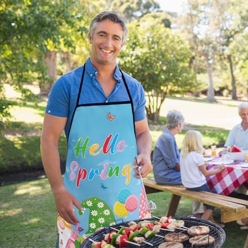Funny Seasonal Holiday Apron, Adjustable Kitchen Cooking Apron for Women Men BBQ Baking Gardening Party Supplies