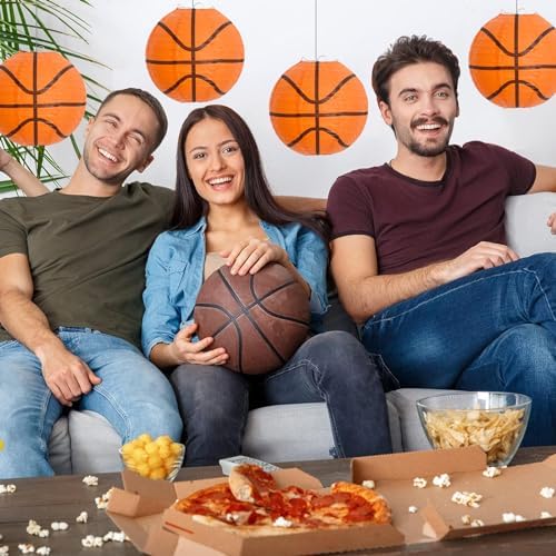 BEISHIDA 8 Inch Basketball Paper Lanterns Hanging Round Chinese Lantern
