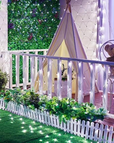 2 Pack 12×5FT 360 LED Christmas Net Lights Outdoor Mesh Lights Waterproof