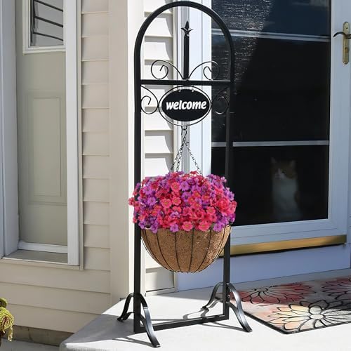 24PCS UV Resistant Artificial Flowers for Outdoors, Purple + Rosy