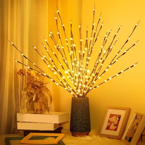 Twig Lights, 30 Inch 60 LED Lighted Branches for Vases