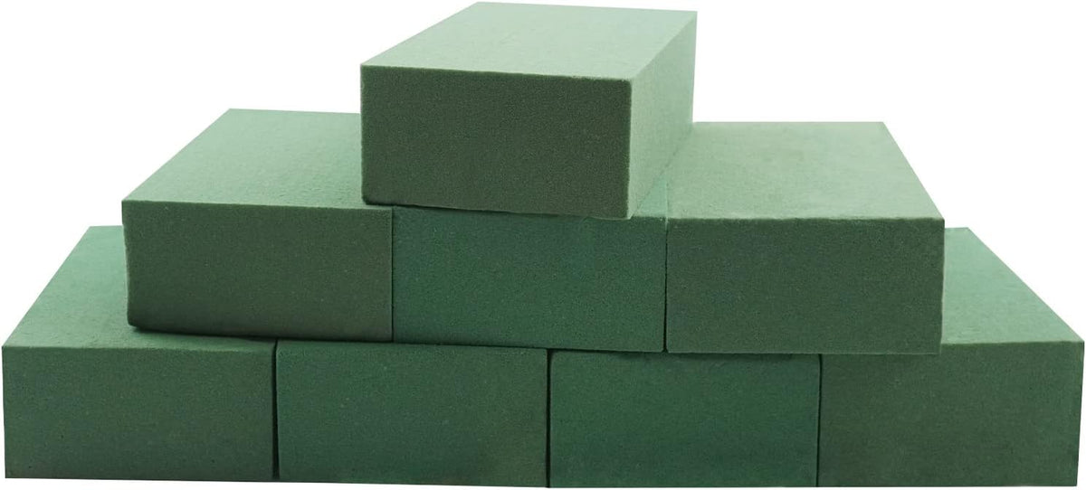 Prashent 8Pcs Floral Foam Blocks,Green Wet Dry Flower Foam Plant Foam for Fresh & Artificial Flower Arrangements DIY Craft 5.5”L X 3.1”W X 1.7”H