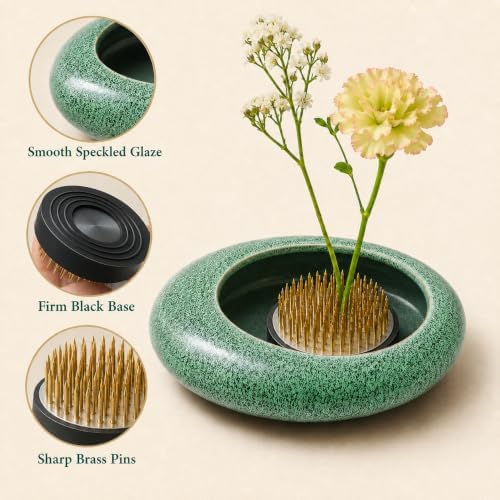 Ikebana Flower Frog Vase Kit,Flower Lovers,Practitioners,Craft Enthusiasts