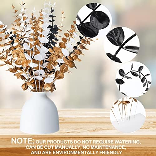 Yinder 24 Pcs Halloween 16 Inch Eucalyptus Artificial Stems,Vivid Color