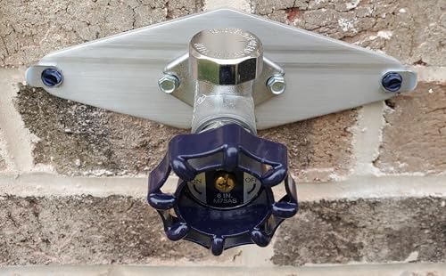 The HOSE BIB BUDDY - Finest Spigot Mounting Plate | The ONLY Slide-in. Patented | No Faucet Removal! | Outdoor Faucet Repair | Made in USA | Thick Aluminum-Magnesium Securing Plate (1 Pack)