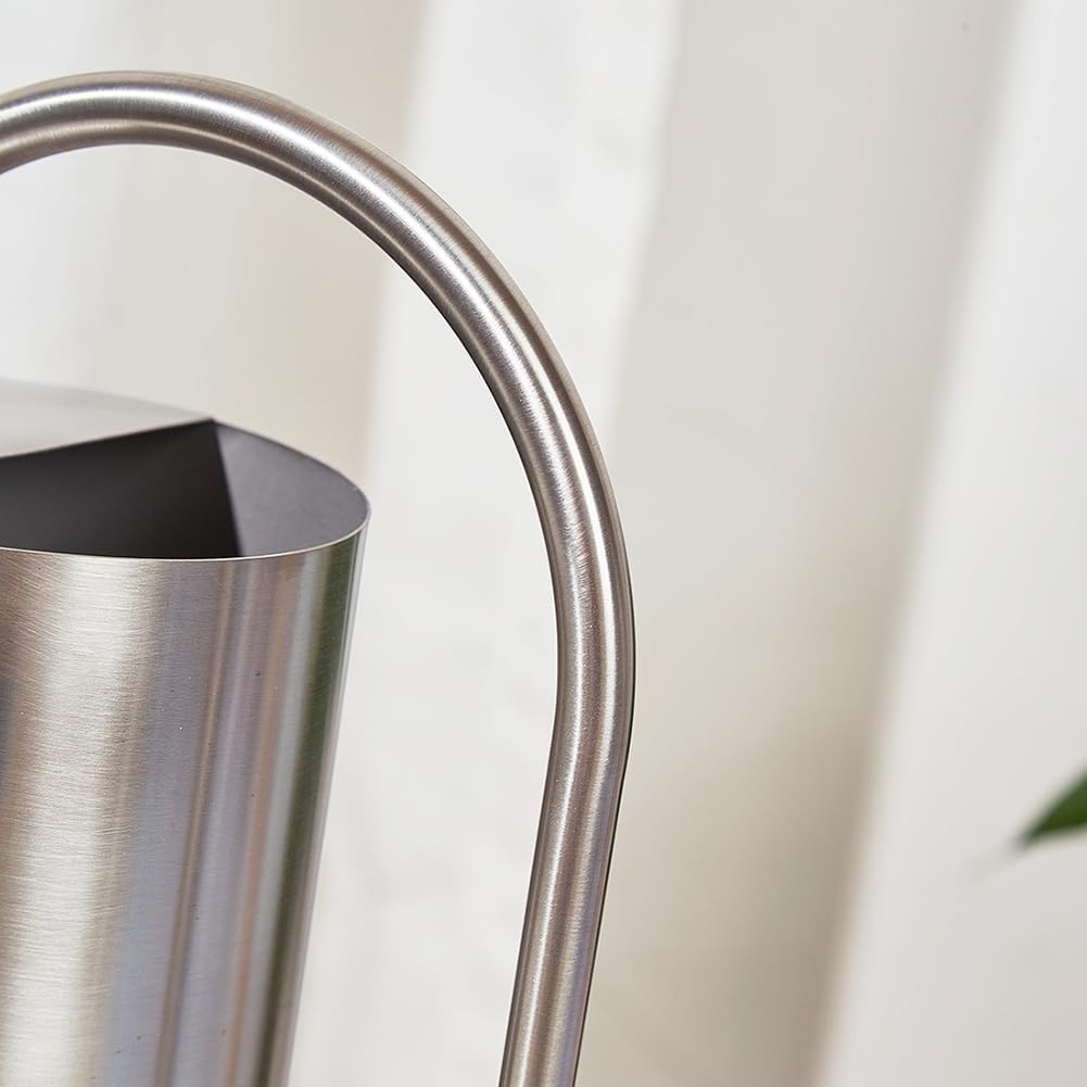 Watering Can for Indoor Plants, 50 oz/1.5L Stainless Steel Watering Can Pot with Long Spout, Garden Watering Cans with