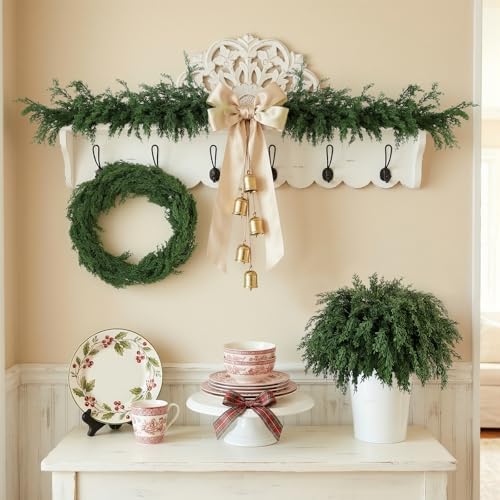 16PCS Christmas Cedar Pine Stems Branches Decor Artificial Greenery Picks