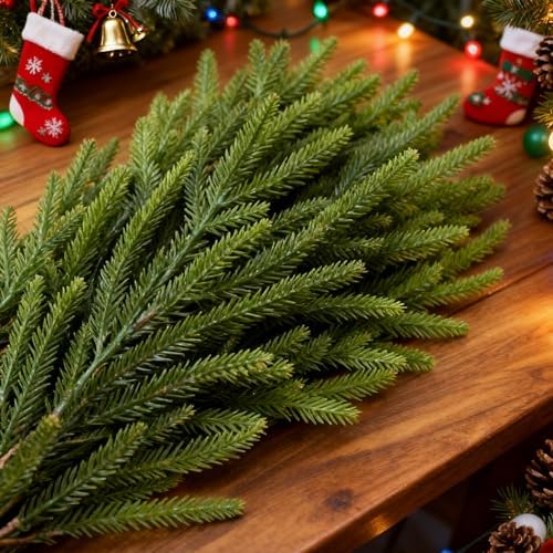 joyhalo 12 Pcs 18" Gradient Greenery Norfolk Pine Stems