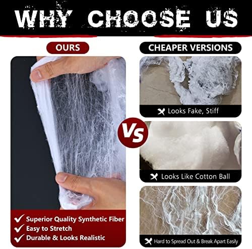 ZPISF 800 sqft Spider Webs Halloween Decorations with 30 Fake Spiders, Super Stretch Cobwebs for Halloween Indoor and Outdoor Decor