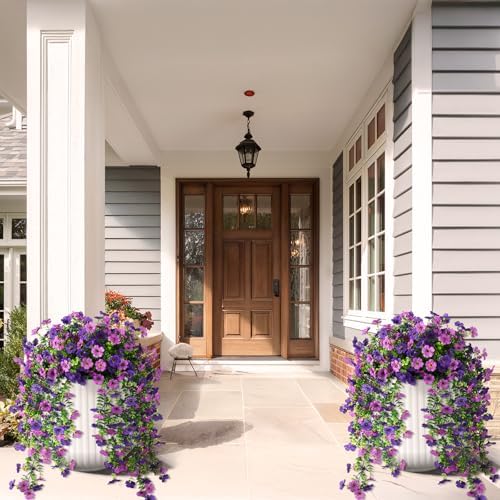 Hommyea Artificial Fake Fall Flowers Plants for Outdoors Mums Home Decor