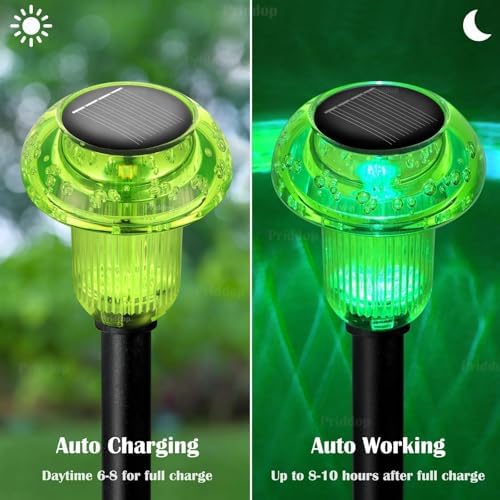 Priddop Solar Halloween Lights Outdoor Waterproof 8 Pack Halloween Decor
