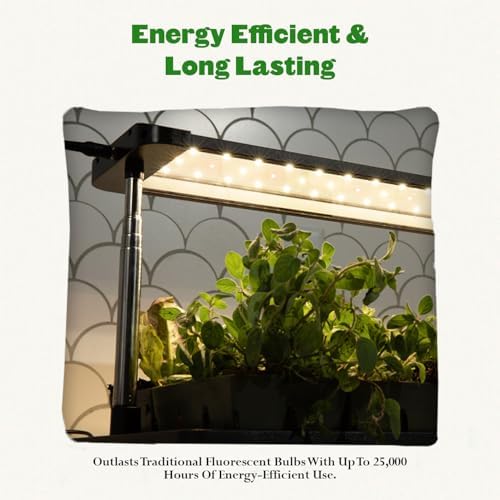 Epic Gardening Seed Starting Grow Light - Full-Spectrum LED with Adjustable Height & Integrated Tray for Indoor Seedlings | Energy-Efficient, Long-Lasting Light with Timer (Standard)