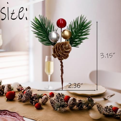 30PCS Artificial Pine Picks Christmas Simulation Pine Needle