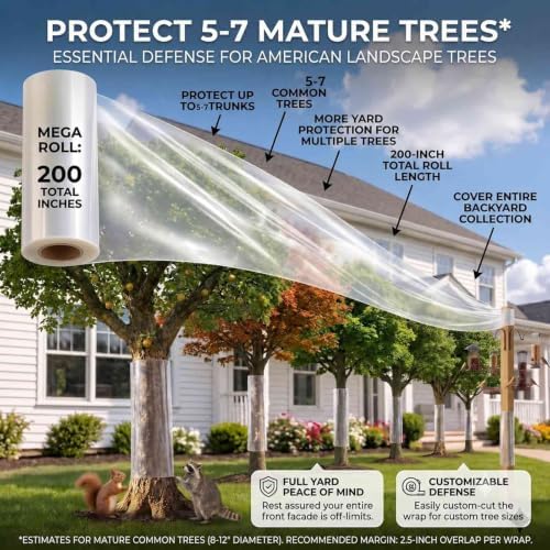 200" Squirrel Baffle for Tree Trunk, Protector Guard for 4x4 Post & Pole