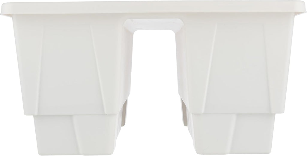 Pure Garden Railing Planter - 20.75-Inch Flower Box with Drainage Insert - 6-Gallon Outdoor Planter Box - Deck, Porch