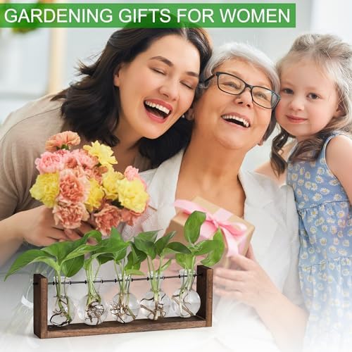 YIBOT Wall Hanging Glass Planter Plant Propagation Vase-5 Bulb Glass Vases