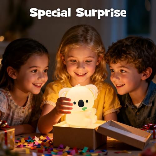 Cute Huggy Koala Night Light RGB Rechargeable for Nursery Bedroom
