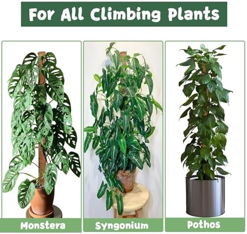 1 Pack 47.24 Inch Bendable Moss Pole for Monstera