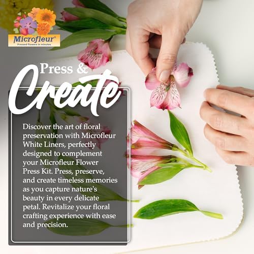 Microfleur Regular White Liners Microwave Flower Press 5" (13 cm) - 20 PC