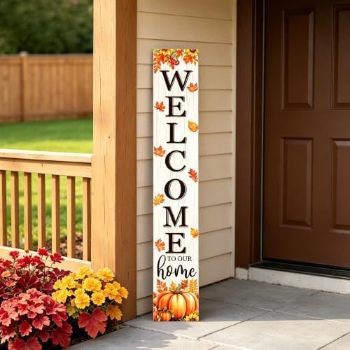 Fall Welcome To Our Home Porch Sign 47"