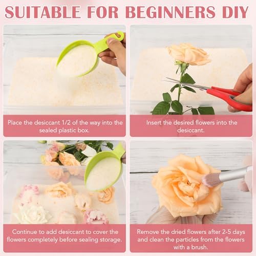 VOISEN Silica Gel Flower Drying, 10LBS Silica Gel for Drying Flowers