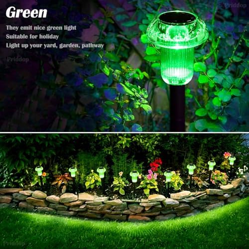Priddop Solar Halloween Lights Outdoor Waterproof 8 Pack Halloween Decor