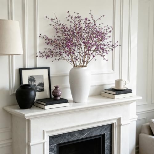 Dry Twig Faux Floral: 5 Pcs 37" Fall Leaves Stems,Branches for Vase