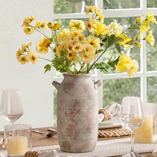 Vanselia Ceramic Flower Vase Home Decor Living Room Table Vases (12" Retro)