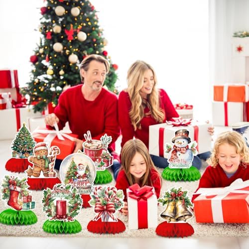 Christmas Party Centerpieces, Christmas Honeycomb Centerpieces for Table