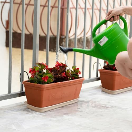 Toddmomy 3 Pack Rectangular Plant Saucer 13 Inch Plastic Water Tray