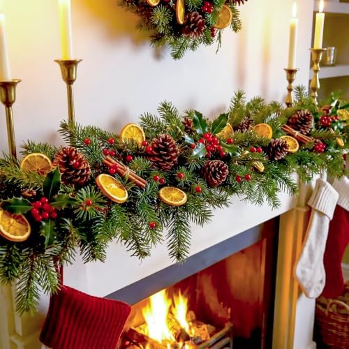 JULBEAR 300 Pcs Wine Red Christmas Artificial Holly Berries for Crafts