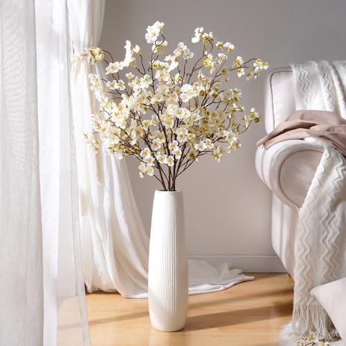 40'' Cherry Blossom Branches, 4 Pcs Faux Cherry Blossom Tree Stems Decor