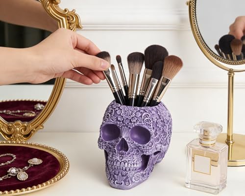Purple Skull Decorative Bowl Gothic Gifts