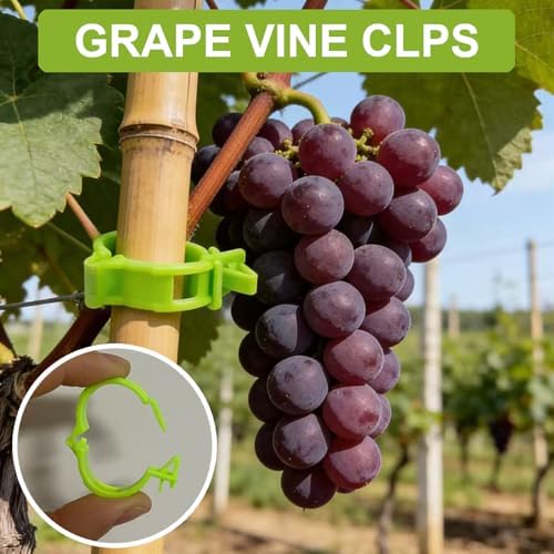 150 Pcs Plant Support Clips,Tomato Clips for Climbing Plants/String Trellis,with 3 Adjustable Ties for Gardening,Outdoor Vine Clips,Garden Clips for Plants Grape and Vine Vegetables Bright Green