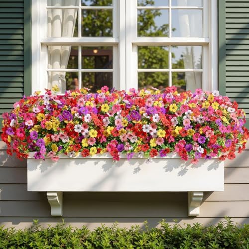 Alupssuc 24 Bundles Artificial Daisy Flowers UV Resistant for Outdoor Decor