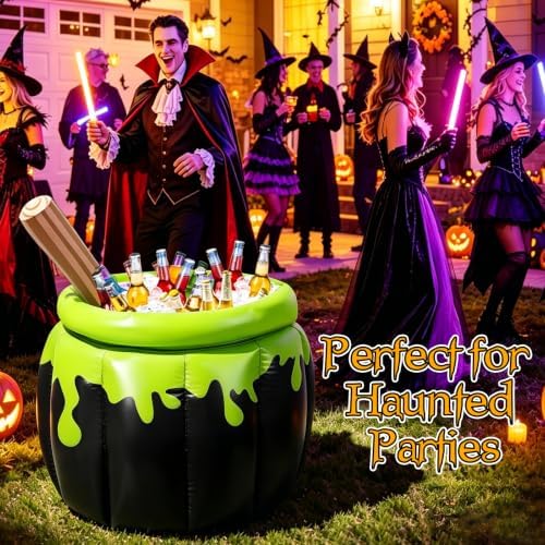 KIMOBER Inflatable Beverage Cooler, Leak-Proof Insulated Blow Up Ice Bucket for Themed Parties, Halloween, Pool, Beach and Outdoor Gatherings