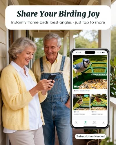Smart Bird Feeder with Camera Solar Powered 2K Video AI Identify 32GB Card